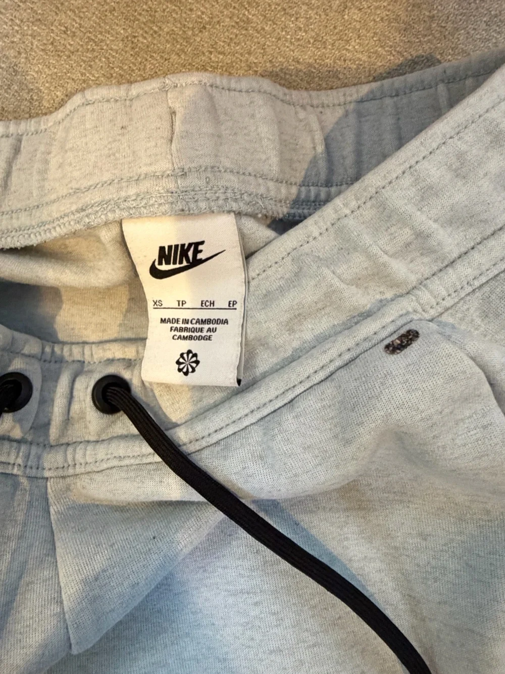 Nike XS men’s sportswear tech fleece joggers in Celestine blue/ heather color